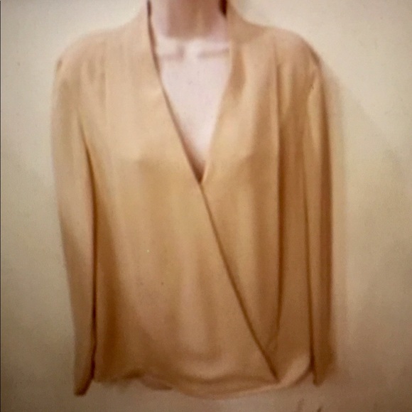 Alex Marie Tops - ALEX MARIE NEUTRAL CROSSOVER FRONT POPOVER BLOUSE